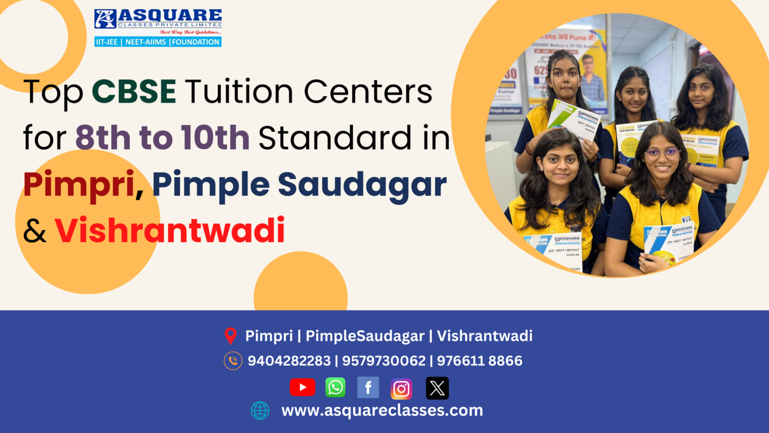 Top CBSE Tuition Centers for 8th, 9th, 10th Standard in Pimpri, Pimple Saudagar & Vishrantwadi