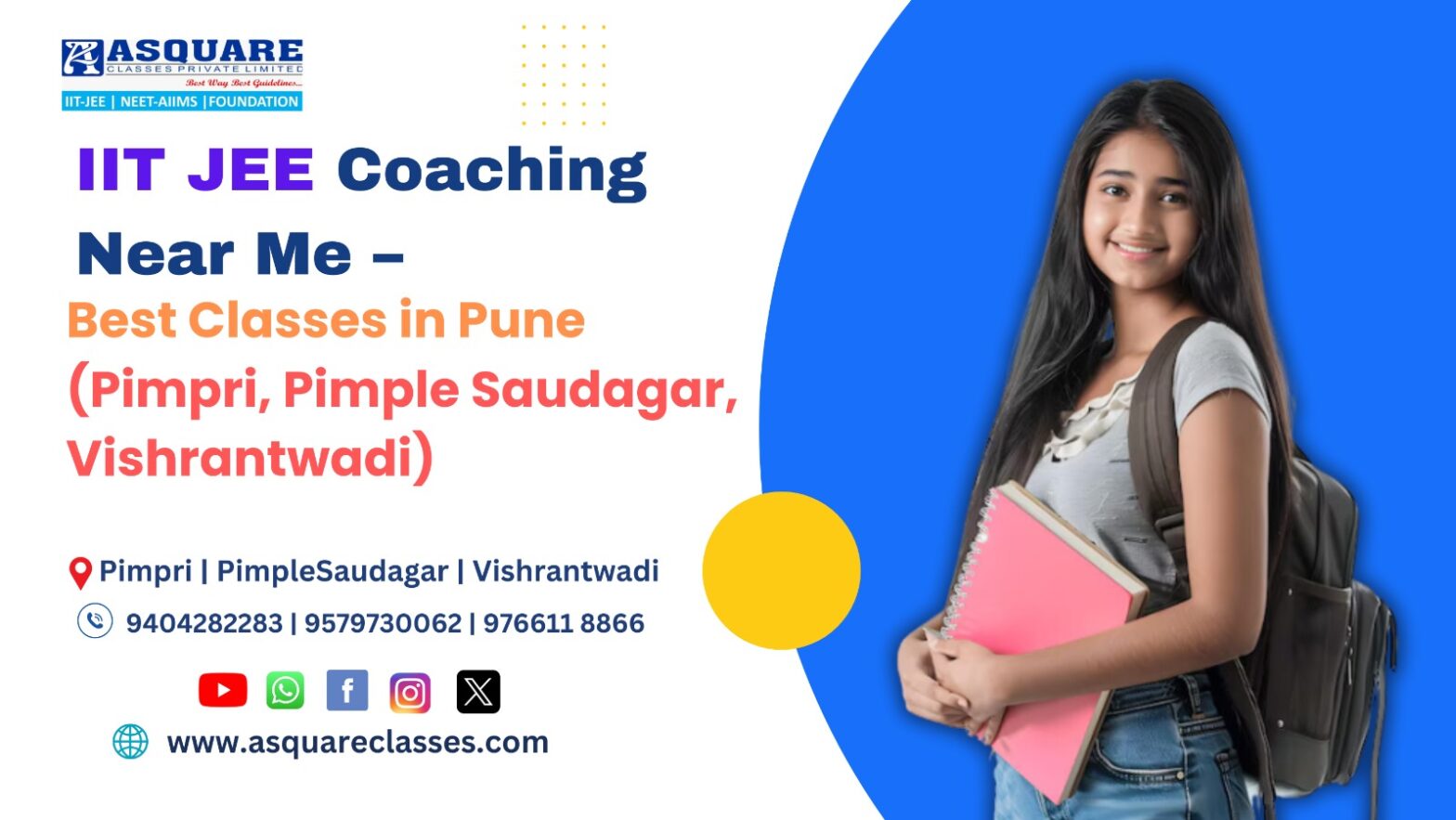 IIT JEE Coaching Near Me – Best Classes in Pune (Pimpri, Pimple Saudagar, Vishrantwadi)