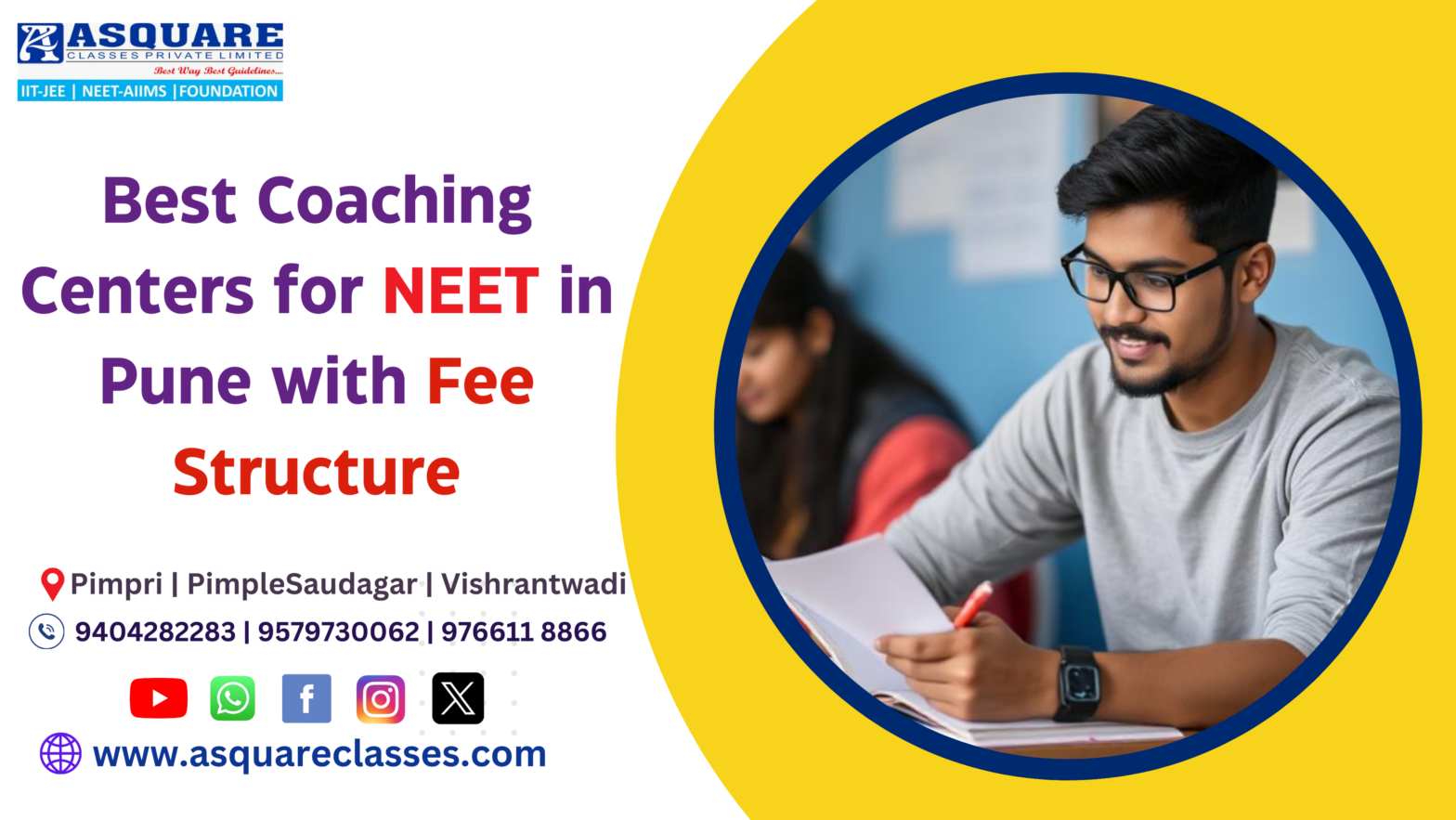 Best Coaching Centers for NEET in Pune with Fee Structure – ASQUARE Academy